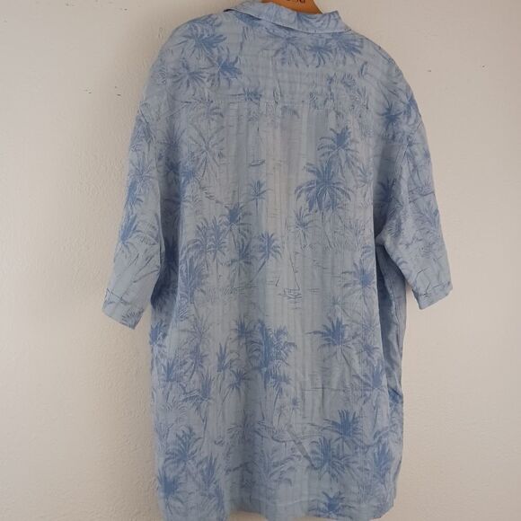 Tori Richard palm print 70% silk button up Shirt size XL - Picture 5 of 6